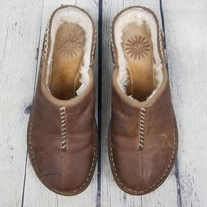 UGG | Shoes | Ugg Kohala Leather Shearling Lined Clog Mule | Poshmark